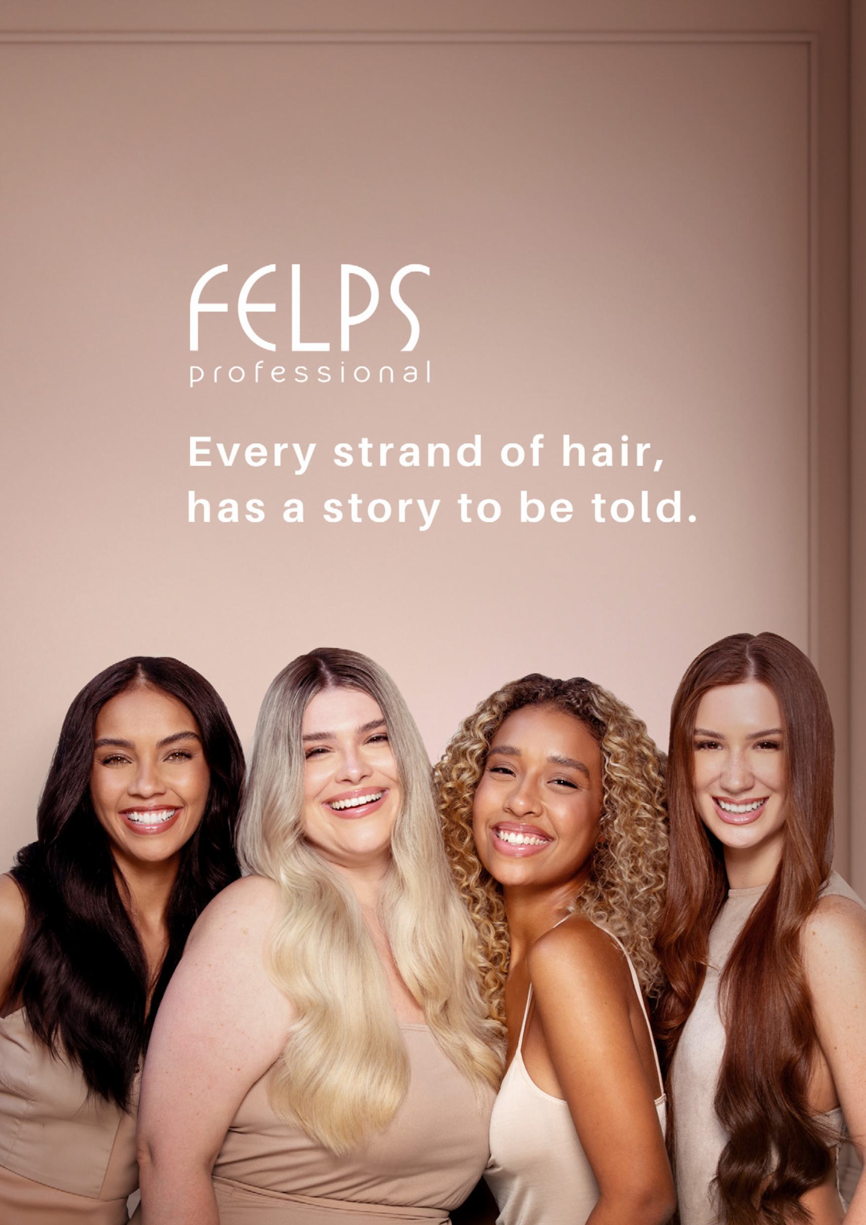 Four women with different hair textures and colours smiling together